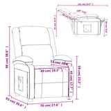 Recliner Chair Black Velvet 342405