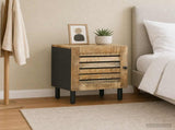 Bedside Table Natural 40 x 33 x 46 cm Solid Mango Wood 4018840