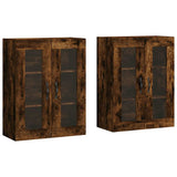 Wall Mounted Cabinets 2 pcs Smoked Oak Engineered Wood 3197974
