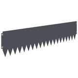 Lawn Edging 20 pcs 103 x 25 cm Steel Anthracite 8008495