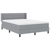 Box Spring Bed with Headboard Light Grey 200 x 140 cm Fabric 3341041