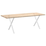 Dining Table Legs X-Shaped 2 pcs White 80x cm Steel 4012921