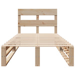 ZNTS Bed Frame without Mattress 90x200 cm Solid Wood Pine 850794