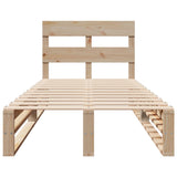 ZNTS Bed Frame without Mattress 90x200 cm Solid Wood Pine 850794