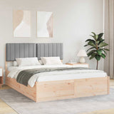 Bed Frame with Upholstered Headboard Light Grey 150 x 200 cm 3398224