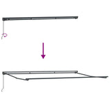Retractable Awning Manual White 500x300 cm Fabric 3331367