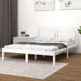 Bed Frame without Mattress White 120x190 cm Small Double Solid Wood 3105506