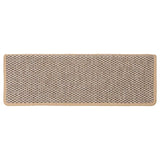 ZNTS Stair Mats Self-adhesive Sisal-Look 30 pcs 65x21x4 cm Light Beige 3365892