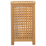 Laundry Basket Natural Solid Teak Wood 340760
