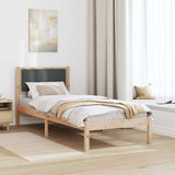 Bed Frame with Upholstered Headboard Dark Grey 75 x 190 cm 878300