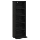 CD Cabinet 2 pcs Black Oak 33 x 23.5 x 97.5 cm Engineered Wood 8012693
