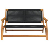 Garden Furniture Black 122 x 78 x 73 cm Solid Acacia Wood 367823