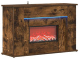 Fireplace with LED Strip Smoked Oak 63 x 20 x 54.5 cm 8021099