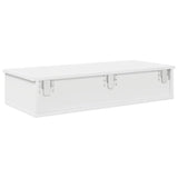 ZNTS Wall Shelf with Drawers White 80x31x17 cm Engineered Wood 859950