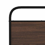 Metal Bed Frame without Mattress Brown Oak 200x200 cm 3318668