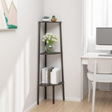 3-Tier Corner Shelf Black 45,5x31,5x120 cm 336390