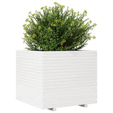 Garden Planter White 80x80x72 cm Solid Wood Pine 3282625