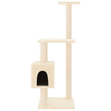 Cat Tree with Sisal Scratching Posts Cream 104 cm 171469