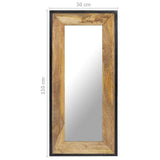 321631 Mirror 110x50 cm Solid Mango Wood