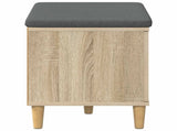 Hall Bench with Cushion with Storage Sonoma Oak 60 x 38 x 46 cm 891522