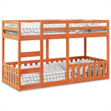 Bunk Bed Wax Brown 80x200 cm Solid Wood Pine 3308588