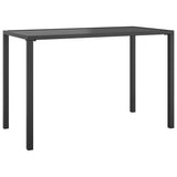 Garden Dining Table Anthracite Steel 110 x 54 x 70 cm Durable 364600