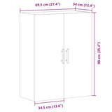 Wall Mounted Cabinet Old Wood 69.5x34x90 cm 857294