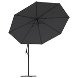 Cantilever Garden Parasol with Aluminium Pole 350 cm Black 47130