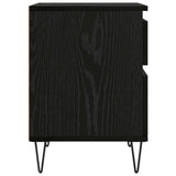 Bed Cabinet Black Oak 40 x 35 x 50 cm Engineered Wood 8004366