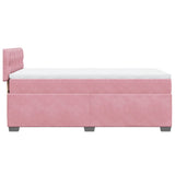 Box Spring Bed with Mattress Pink 90x190 cm Velvet 3286197