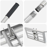Garden Rake Manual Silver 45 x 25 x 200 cm Stainless Steel 42011359