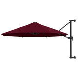 Wall-Mounted Garden Parasol with Metal Pole 300 cm Burgundy 47298