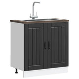 Sink Base Cabinet Lucca Black Engineered Wood 853688