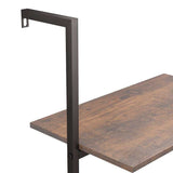 3-Tier Leaning Shelf Dark Brown and Black 64x35x120,5 cm 336380