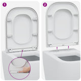 Toilet Seat White 47.5 x 35 x 3.6 cm Duroplast 42002361