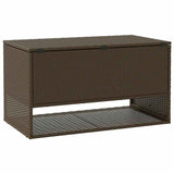 Outdoor Cushion Box Brown 100x55x55.5 cm Poly Rattan 4104142