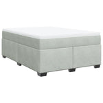 Box Spring Bed with Mattress Light Grey 140x200 cm Velvet 3285287