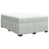 Box Spring Bed with Mattress Light Grey 140x200 cm Velvet 3285287