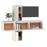 TV Cabinets 5 pcs White Solid Wood Pine 3100205