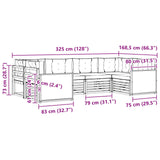 Outdoor Sofa Set 6 pcs Natural 3383777