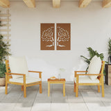 Garden Sofa Chair 2pcs with Cushion Solid Wood Acacia 366375