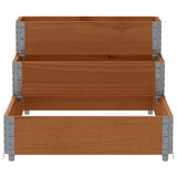 3-Tier Raised Bed Brown 120x80 cm Solid Wood Pine 4010312