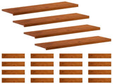 Stair Tread 20 pcs 90 x 25 x 2 cm Brown Solid Oak Wood 3449515