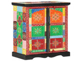 Hand Painted Sideboard with Doors 53x30x75 cm Solid Wood Mango 350681