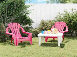 Garden Chairs 2 pcs for Children Pink 37x34x44 cm PP Wooden Look 364741