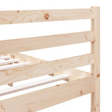 ZNTS Bed Frame without Mattress Double Solid Wood 3101258