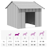 Dog House with Roof 85x107x81 cm Galvanised Steel 4100914