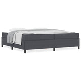 Bed Frame with Mattress Dark Grey 200 x 200 cm Fabric 3399141
