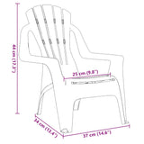 Garden Chairs 2 pcs for Children Blue 37x34x44 cm PP Wooden Look 364739
