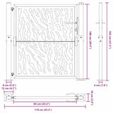 Garden Gate 100x100 cm Weathering Steel Trace Design 4100984
